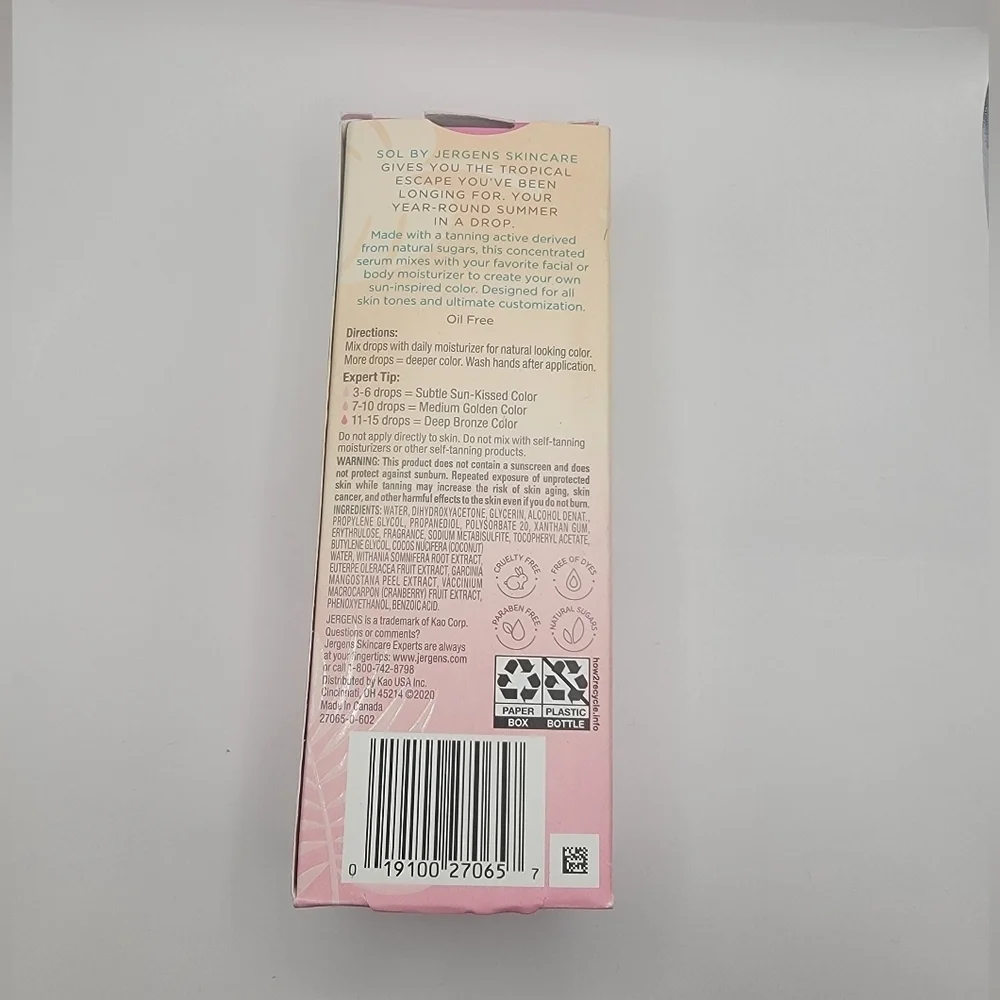 SOL by Jergens Deeper By The Drop Tanning Serum